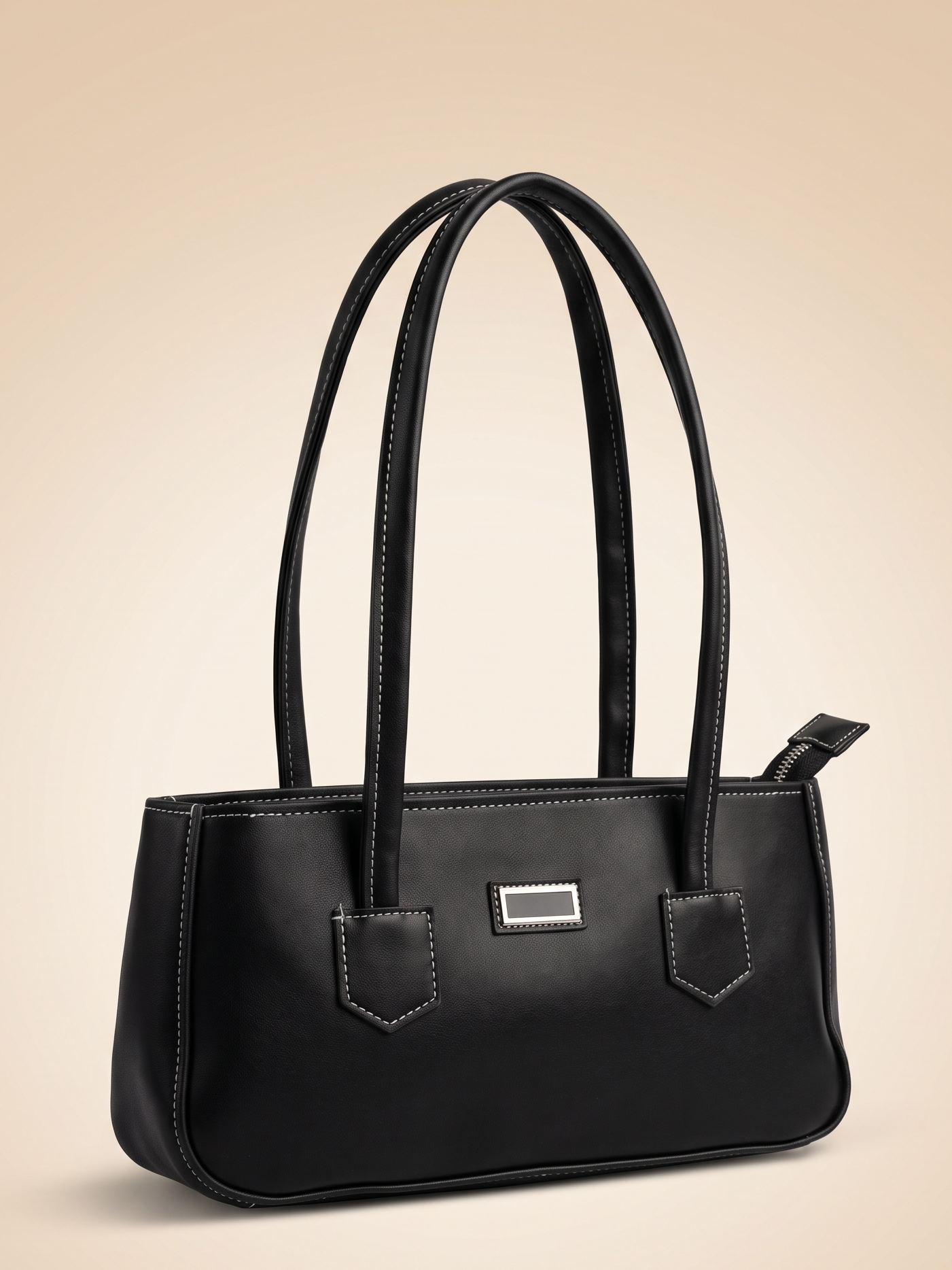 Mehllab Navy Stitch Retro Bag (Beige)