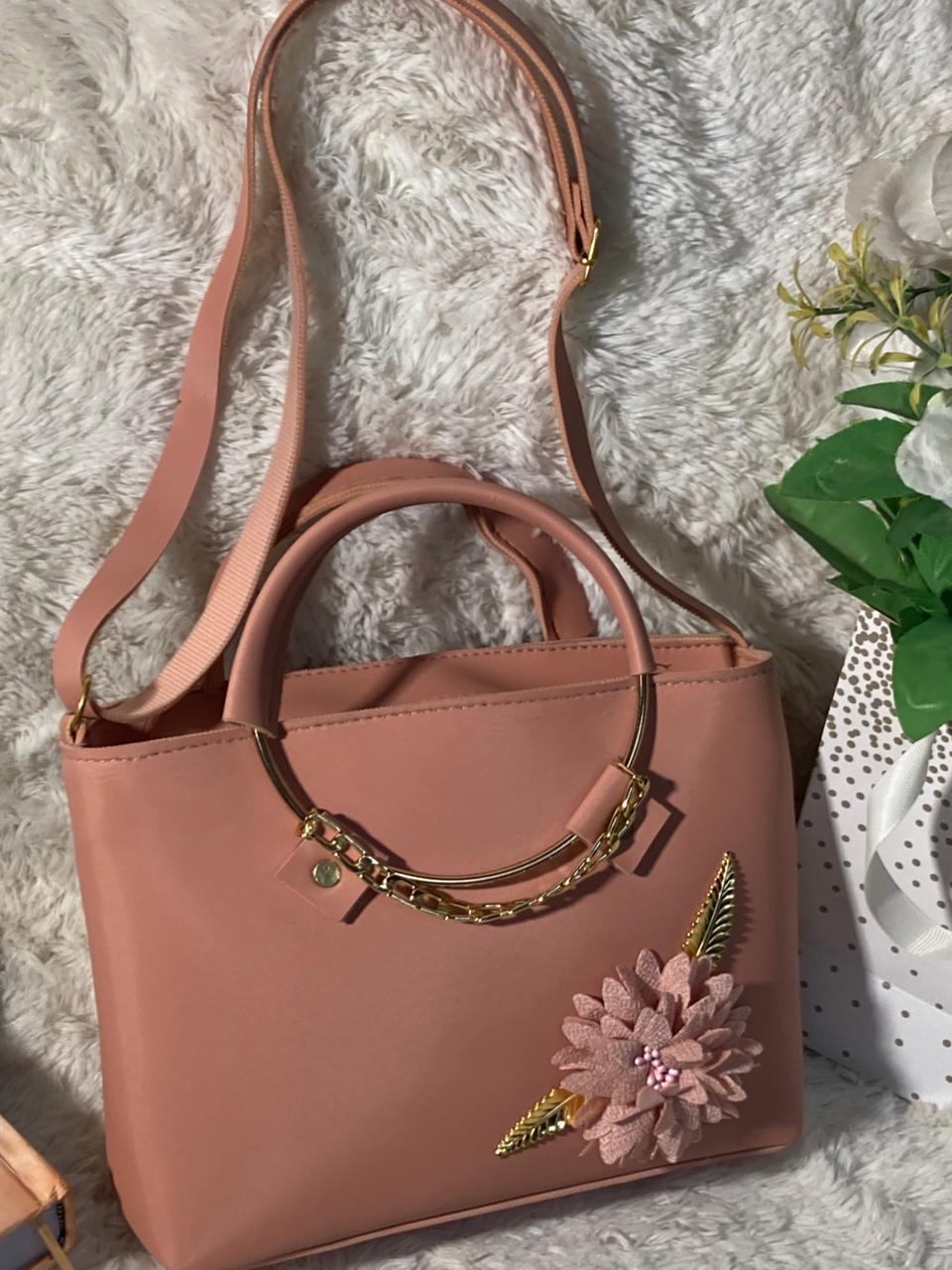 Mehllab Blush Blossom Handbag (Pink)