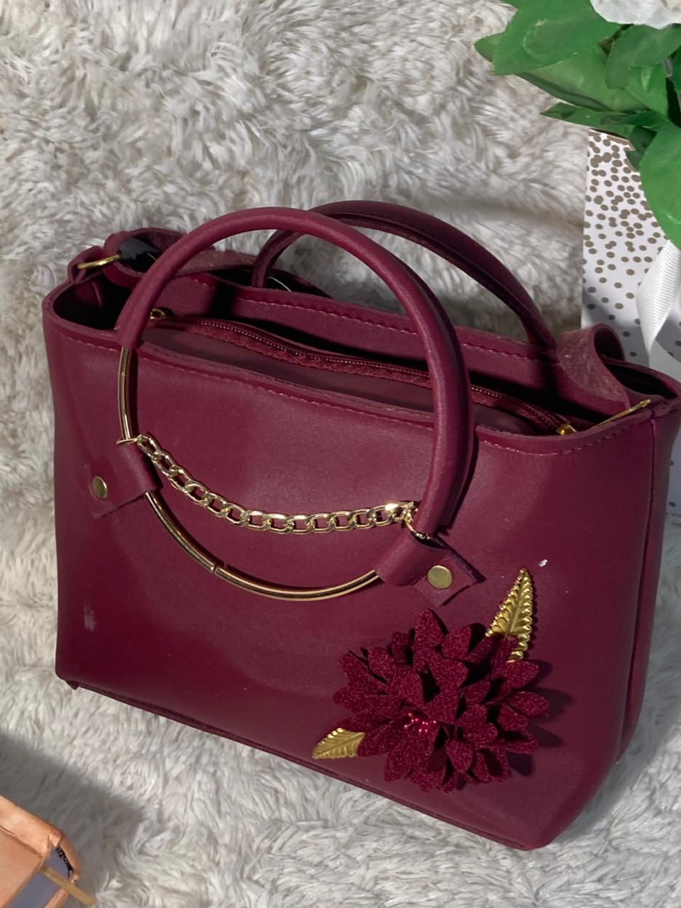 Mehllab Blush Blossom Handbag (Red)