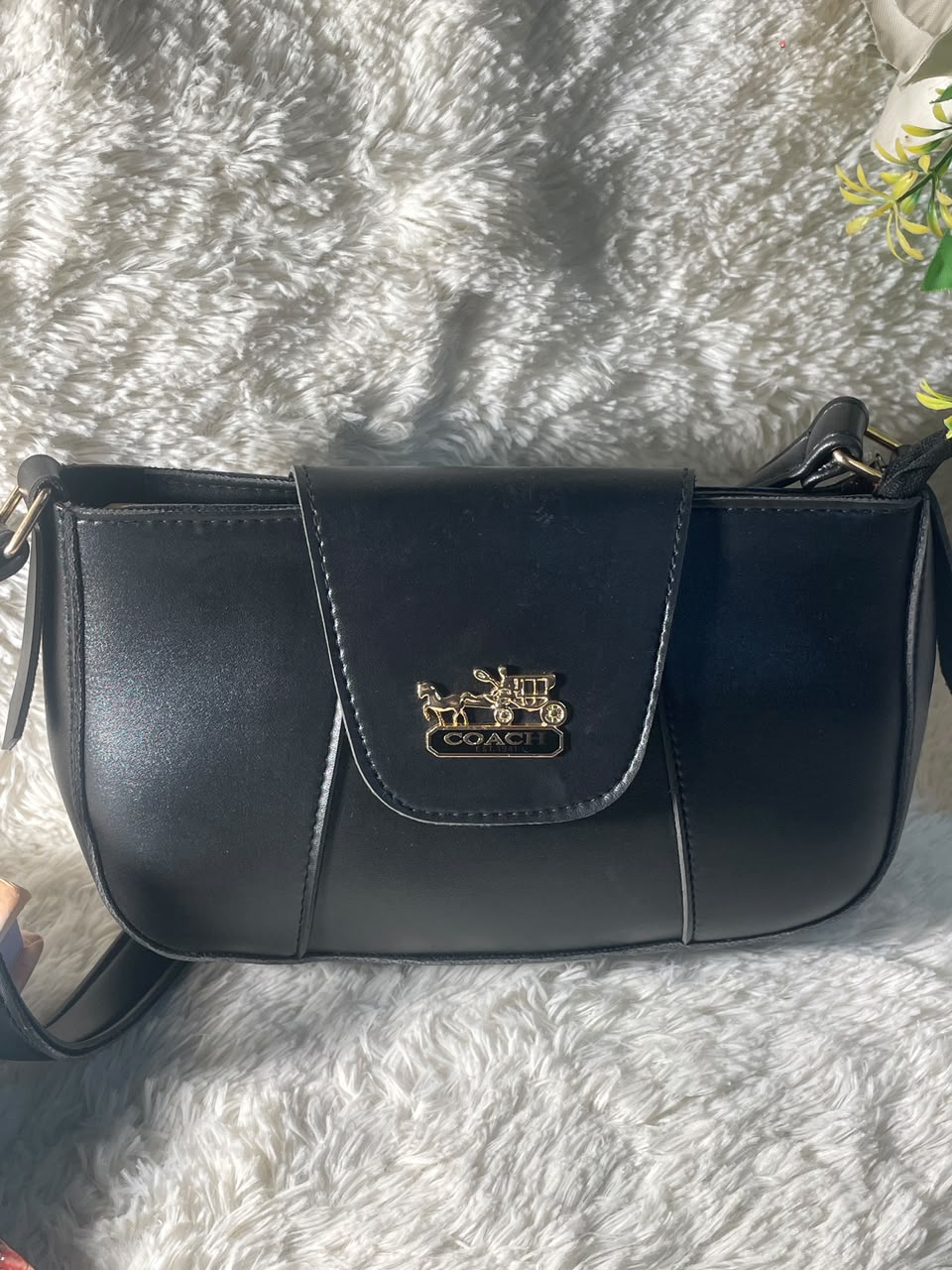 Mehllab Coach Leather Flap Shoulder Bag