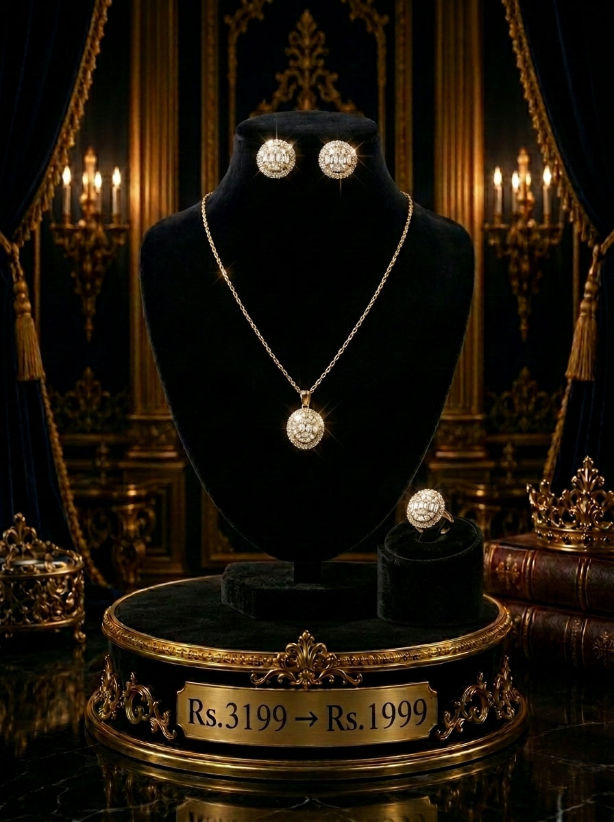 1 Carat Premium Gold Jewelry Set