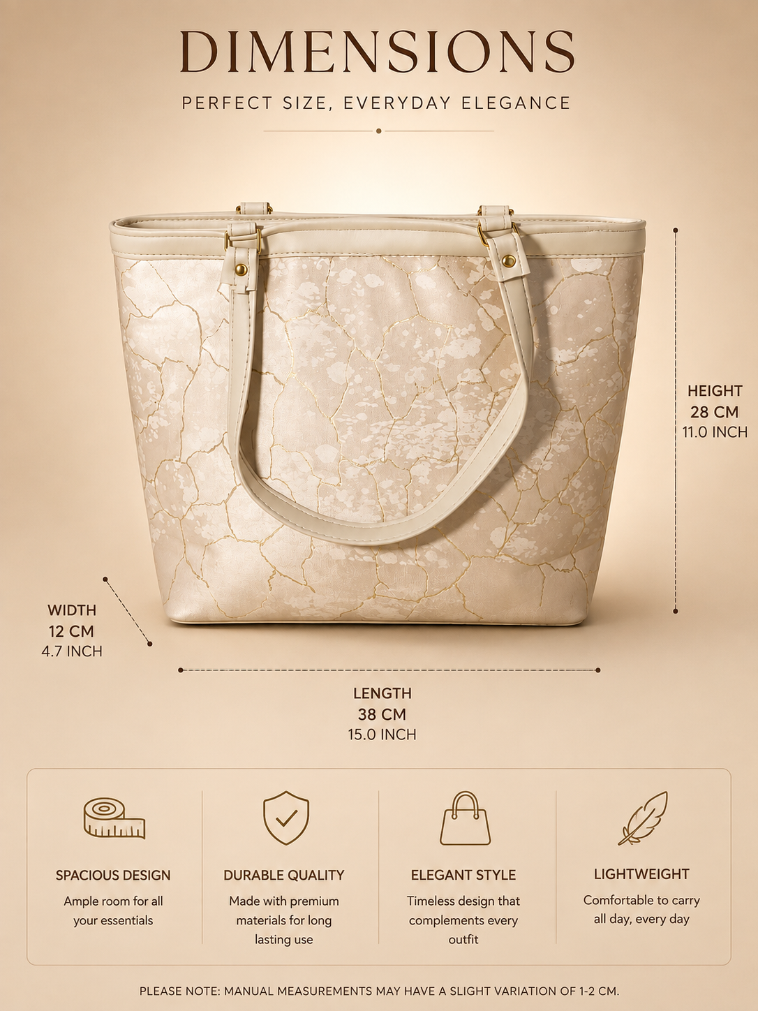 Mehllab Ivory Marble Tote