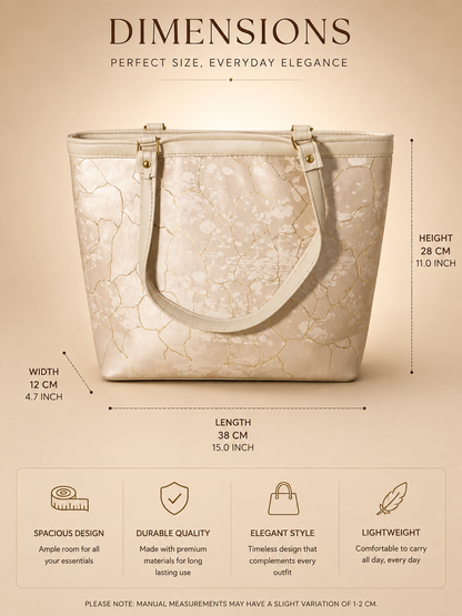 Mehllab Ivory Marble Tote