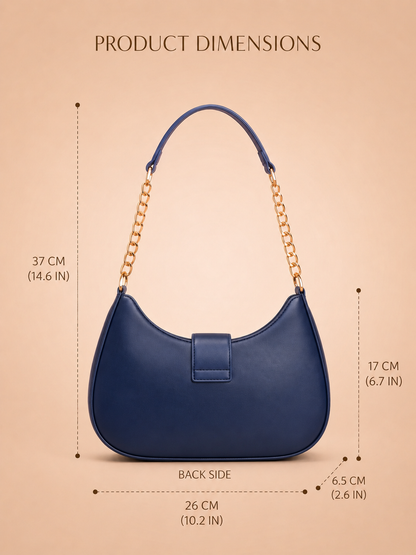 Mehllab Azure Crescent moon Bag