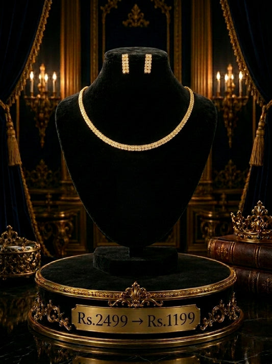 Luxury Crystal Necklace & Earrings Set