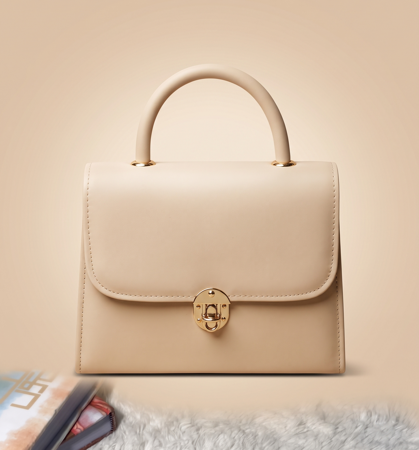 Mehllab Classic Top Handle Bag (Beige)