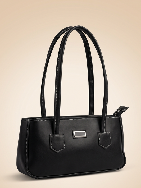 Mehllab Navy Stitch Retro Bag (Black)