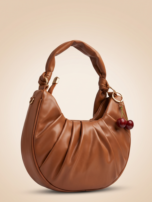 Mehllab Luna Draped Hobo Bag – Coffee Brown