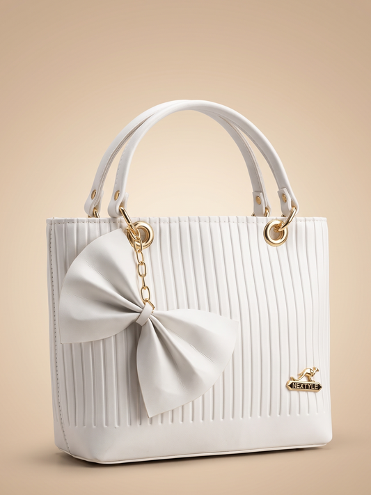 Mehllab Ivory Amour Handbag (White)