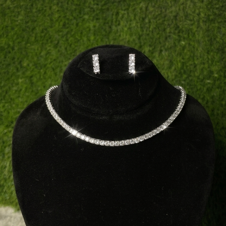 Luxury Crystal Necklace & Earrings Set