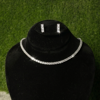 Luxury Crystal Necklace & Earrings Set