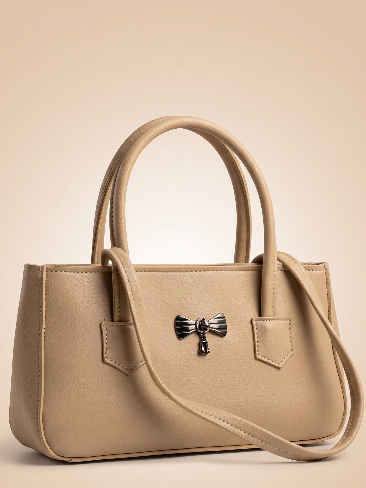 Mehllab Navy Stitch Retro Bag (Beige)