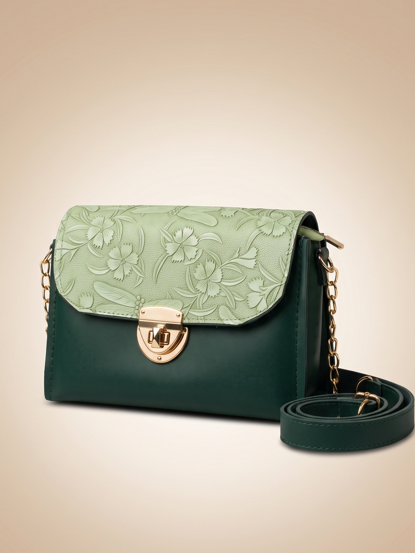 Mehllab Forest Floral Embossed Crossbody Bag