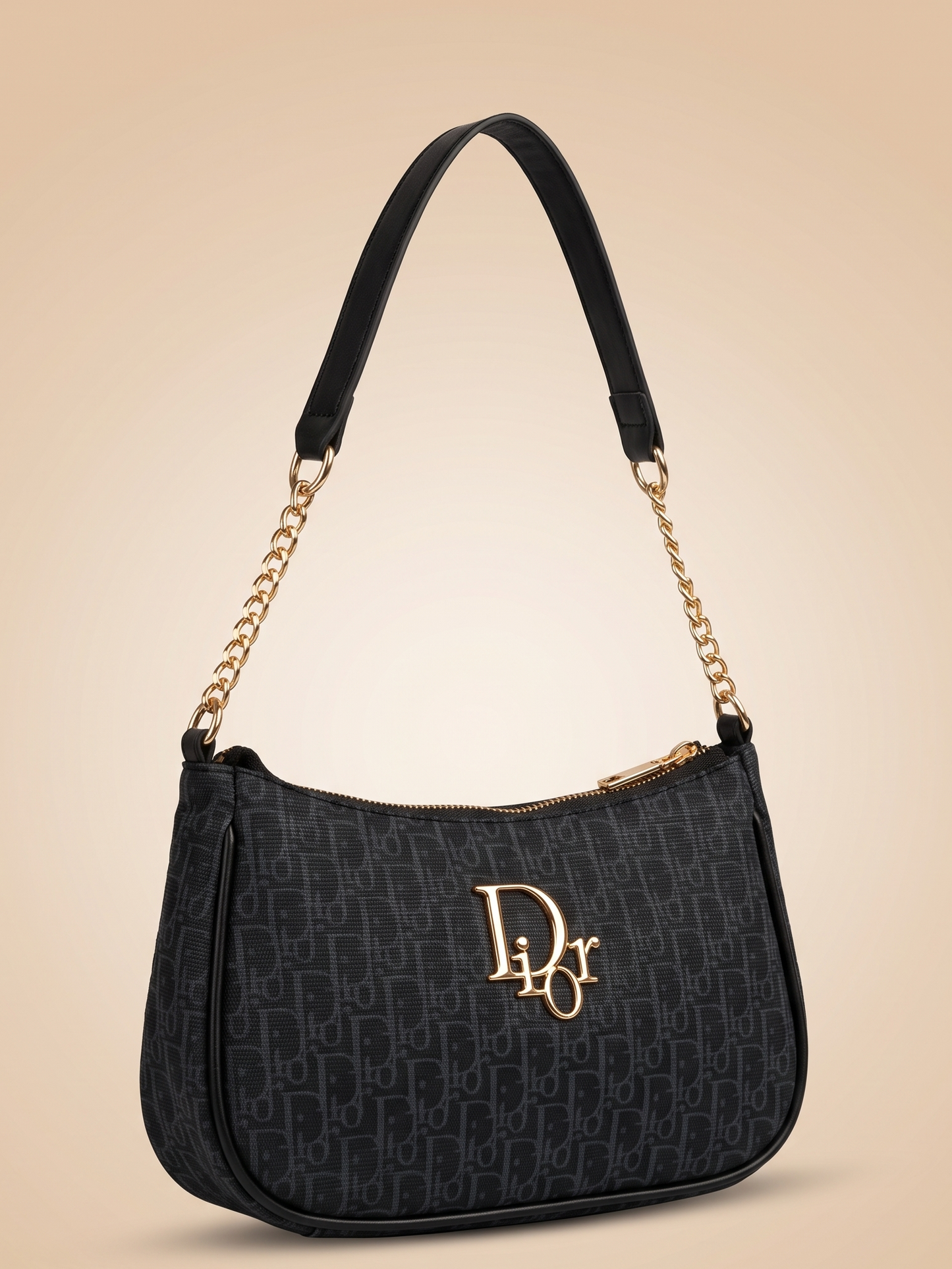 Mehllab Dior All-Black Curved Shoulder Bag
