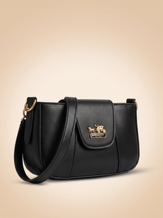 Mehllab Coach Leather Flap Shoulder Bag