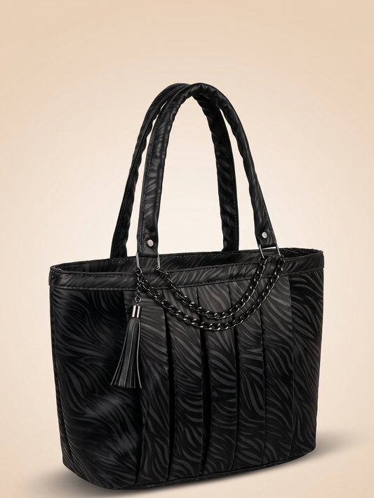Mehllab Onyx Pleated Tote