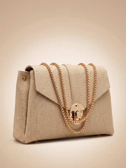 Mehllab Plum Royale Bag (Beige)