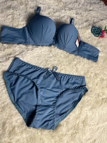 Blossom Pleat Bra Set