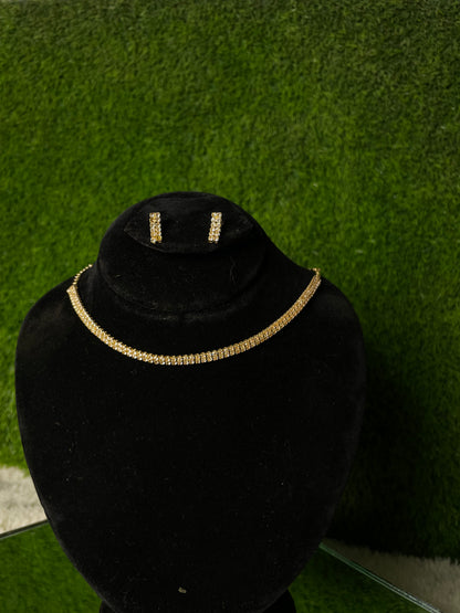 Luxury Crystal Necklace & Earrings Set