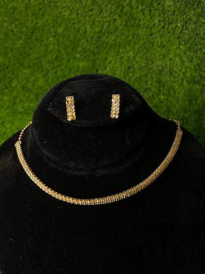 Luxury Crystal Necklace & Earrings Set