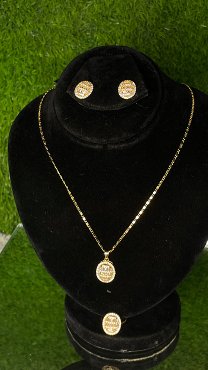 1 Carat Premium Gold Jewelry Set