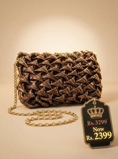Mehllab Mocha Weave Handbag