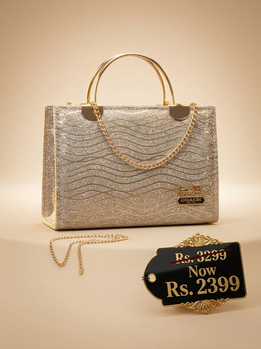 Mehllab Golden Wave Handbag