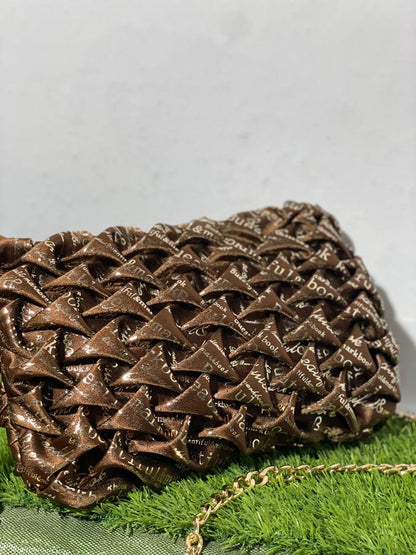 Mehllab Mocha Weave Handbag