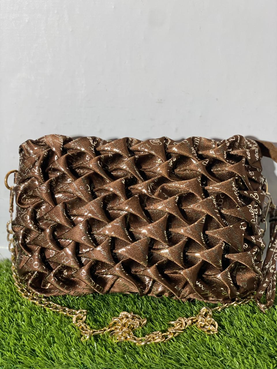 Mehllab Mocha Weave Handbag