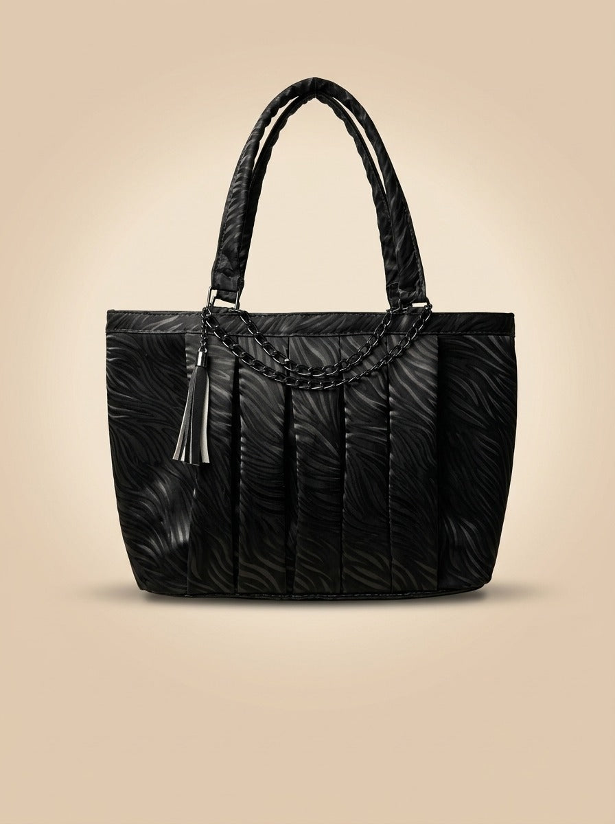 Mehllab Onyx Pleated Tote