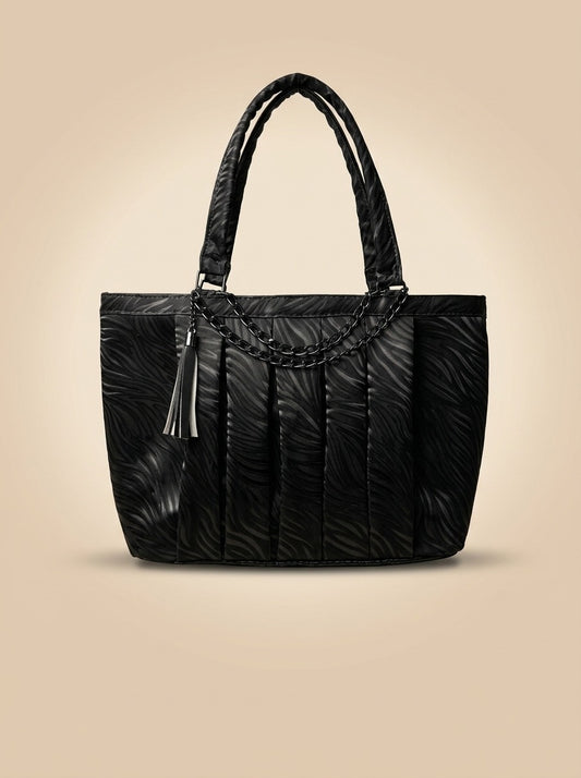 Mehllab Onyx Pleated Tote