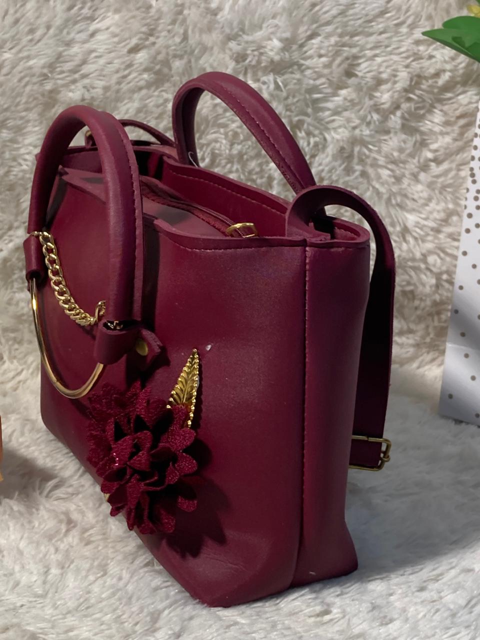 Mehllab Blush Blossom Handbag (Red)
