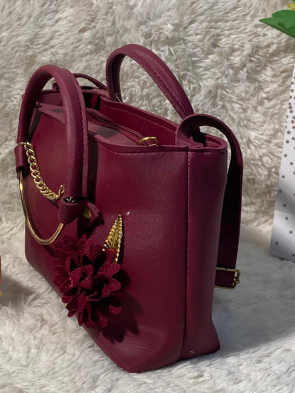 Mehllab Blush Blossom Handbag (Red)