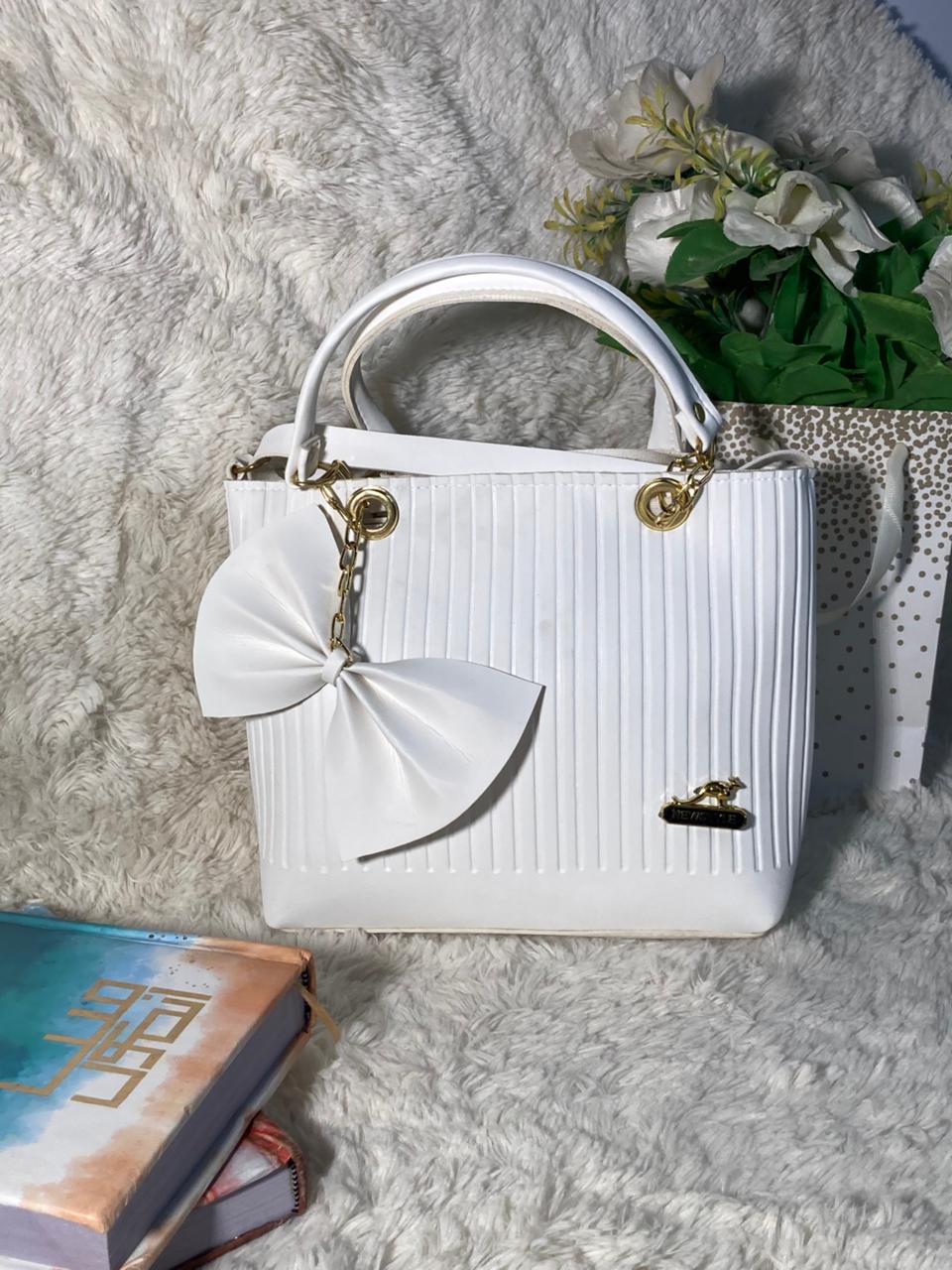 Mehllab Ivory Amour Handbag (White)
