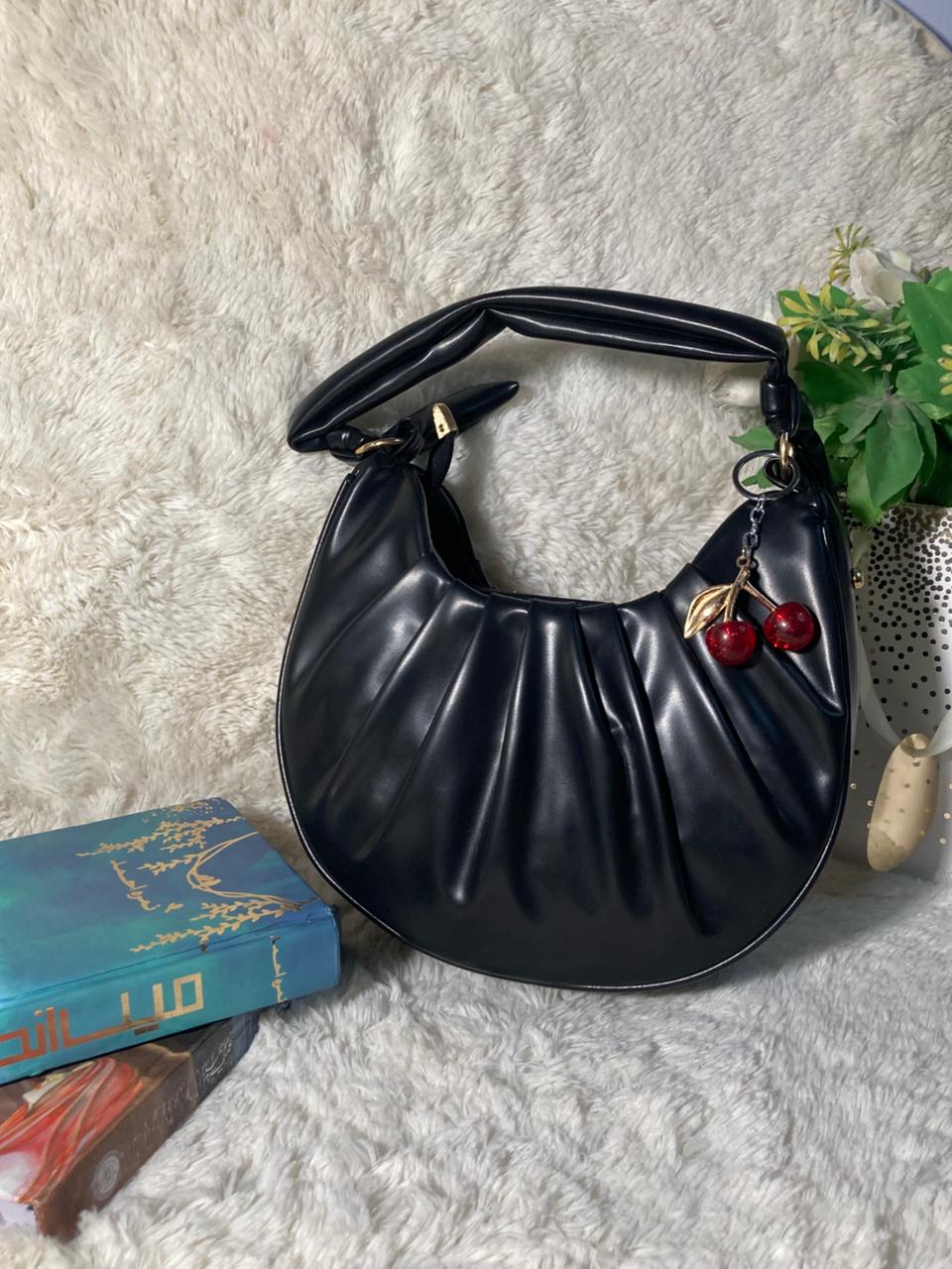 Mehllab Luna Draped Hobo Bag – Classic Black