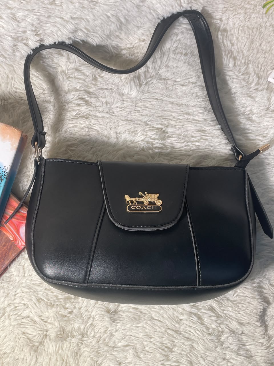 Mehllab Coach Leather Flap Shoulder Bag
