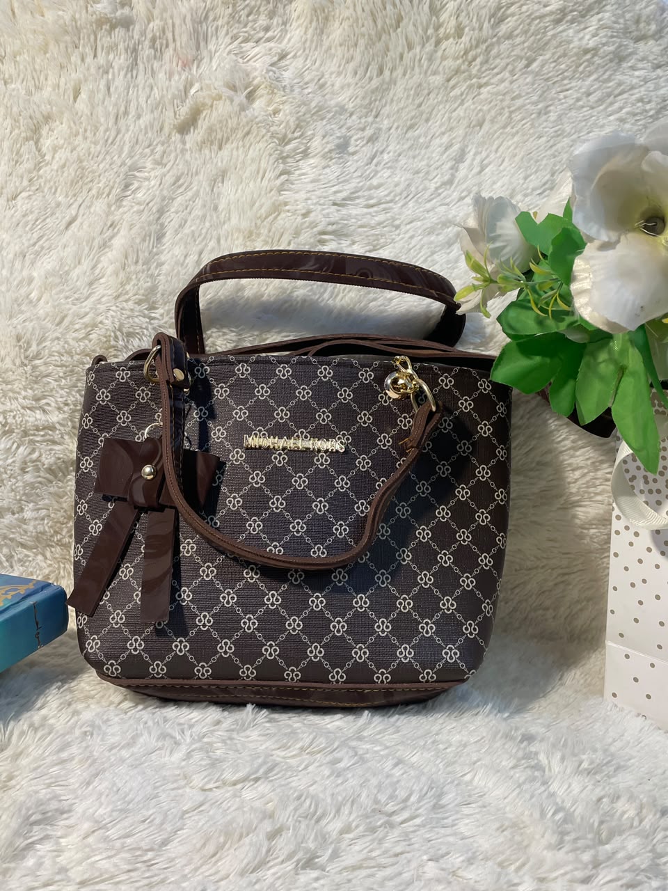Mehllab Monogram Bow-Charm handbag
