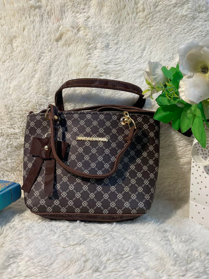 Mehllab Monogram Bow-Charm handbag