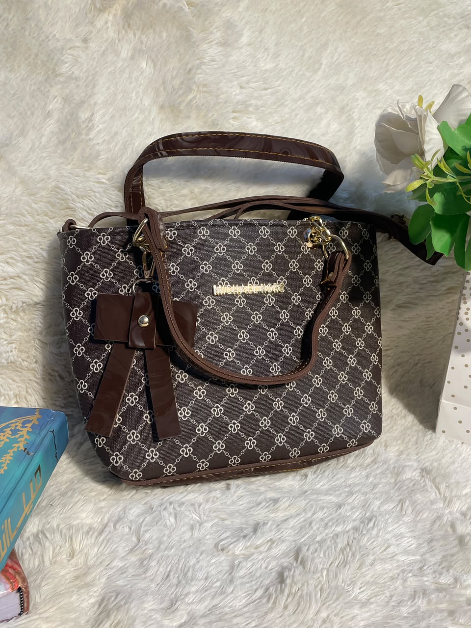 Mehllab Monogram Bow-Charm handbag