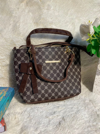 Mehllab Monogram Bow-Charm handbag